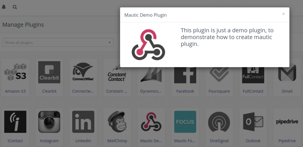 mautic plugin list