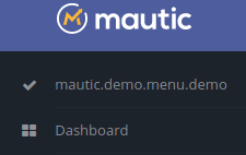 custom menu in mautic