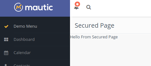 mautic plugin page secured