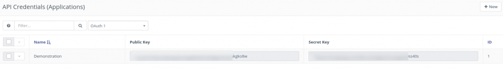 Mautic API Key Credentials
