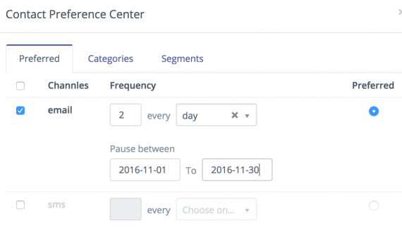 Mautic preference center