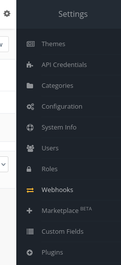Mautic settings webhook