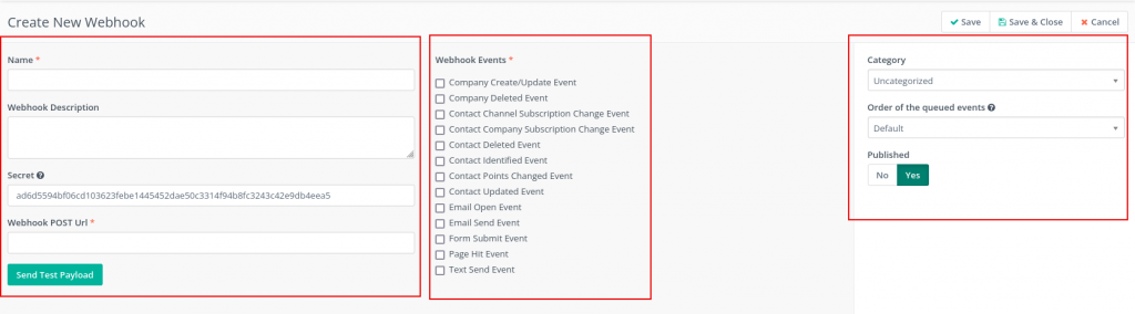 new webhooks